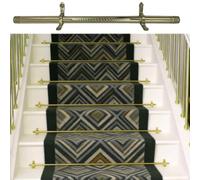 Barra para Alfombra de Escalera, Juego de Barras de latón Antiguo para Alfombra de Escalera: Barra de Soporte Antideslizante con Soportes y Tornillos, 5 Piezas, 91 cm (36 Pulgadas), Ideal pa