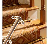 Barra para Alfombra de Escalera, Juego de Barras de latón para Alfombra de Escalera, Soporte Recortable de 96,5 cm para Alfombra de Escalera para Hotel y hogar, Barra de fijación Ajustable p