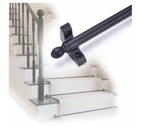 Barra para alfombras de escaleras, Juego de 8 Barras de presión para alfombras de escaleras, Estilo Minimalista Negro, Ajustable de 66 a 86 cm, Fija la Alfombra de Forma Segura en Las escale