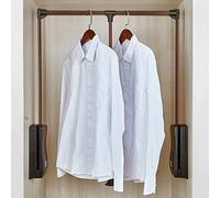 Barra para armario abatible, Adjustable Wardrobe Clothes Hanger Rail Organizer for Soft Return Space Saving,