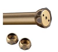 Barra para armario con varillas y soportes color champán dorado, resistente, para colgar ropa, barra de valet, extraíble, de 17, 18, 24, 29, 30, 32, 36, 48 y 50 pulgadas (champán, 170 cm [66 7/8 pulga