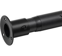 Barra para Armario Extensible, 43-213cm Barra para Colgar Ropa con Base Redonda Ajustable de Acero Inoxidable para Armario de Dormitorio/Negro Mate