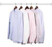 Barra para Armario Extensible, 43-213cm barra para Colgar Ropa con Base Redonda Ajustable de Acero Inoxidable para Armario de Dormitorio/Blanco Mate