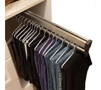 Barra para Armario Extensible extraíble: Barra para Ropa extraíble de 30 a 80 cm, Barra para Armario Extensible de Acero para Pantalones, Almacenamiento de Ropa, Barra para Colgar Ropa ajust