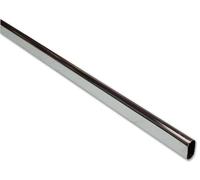 Barra para armario ovalado color cromado, perfil de 30 x 15 mm, de 3 metros de longitud