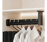 Barra Para Colgar Debajo Del Armario, Barra Para Colgar Ropa En Forma De U/L, Alta Capacidad De Carga, Para Uso Doméstico, Armario, Oficina(L-style,85cm/33.5in)