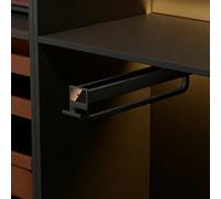 Barra Para Colgar Ropa En Armario, Barra Extraíble Para Armario, Barra Para Ropa, Estante Organizador Para Pantalones/abrigos/sombreros/camisas/bufandas(Black,55cm/21.7in)