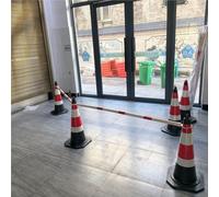 barra para conos de tráfico Biela De Cono De Seguridad, De Plástico De Uso A Largo Plazo, Resistencia, Película Reflectante Roja Blanca/azul Blanca/negra Amarilla(A-12 pcs)