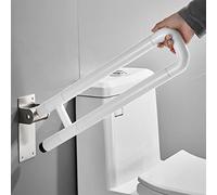 barra para discapacidad plegable de apoyo asa de seguridad barra apoyo en el wc bañera plegable Manija Antideslizante para Soporte en el baño para Ancianos y Discapacitados (80cm,Blanco)