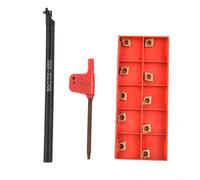Barra perforadora de torno de 8 mm, soporte de herramientas de torneado S08K-SCLCR06 para CNC Metalworking, barra de perforación de acero con insertos 10Pc CCMT060204-HM