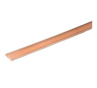 Barra plana de cobre rojo modelo T2 de forma cuadrada, placa rectangular recta de metal de cobre puro, 1 pieza(3x10x500mm)