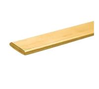Barra plana de latón H59 de 1 pieza, placa rectangular decorativa, tira cuadrada, chapa de metal sólido for mejoras del hogar.(6 * 20 * 500MM)