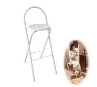 Barra plegable portátil con respaldo de 65 cm/70 cm/75 cmol, soporta 125 kg, no requiere montaje, ideal para comedor, oficina, juegos.