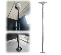 Barra Pole Dance Barra de Baile Negra con Refuerzo de Silicona, Barra de Striptease Profesional para Salas de Yoga, Clubes y Estudios, Barra de Fitness Ajustable de 2.7-3.7 m(2.3-3.74 m (7.5-12.3 ft))