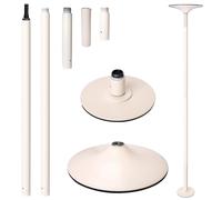Barra Pole Dance Barra de Striptease Profesional de 2.8 m, Barra de Baile Estática Giratoria, Barra de Pole Dance Blanca para Casa, Dormitorio o Apartamento, Barra(2.825-2.95 m (9.3 ft-9.7 ft))