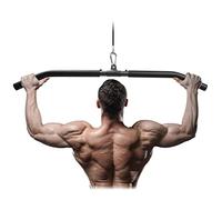 Barra Poleas, 85cm Desmontable Barra Espalda Polea con Junta Giratoria Barra Dorsal Polea para Pull Down Máquinas Barra Espalda Gimnasio Entrenamiento de los Hombros, Espalda, Tríceps