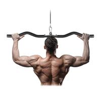 Barra Poleas, Desmontable Barra Espalda Polea con Junta Giratoria Barra Dorsal Polea para Pull down Máquinas Barra Espalda Gimnasio Entrenamiento de los Hombros, Espalda, Tríceps (85cm Curva)