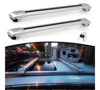 Barra PortáTil Barras Transversales Universales De Aluminio para Nissan para Pathfinder 2013-2021 para SUV Camping Viajes Y Carga Baca Portaequipajes De Coche(Plata)