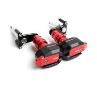 Barra Protectora Anticaídas para Motocicleta, Topes Laterales Anticaída para para Z400 para Ninja 400 2018-2023 Protector Anticolisión Chasis(Rojo)
