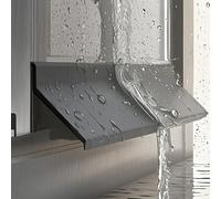 Barra protectora de goma, Black Rubber Rain Diverter Weather Stripping For Doors Windows 4.5-5.5cm Width 1-5m Length(4.5cm,1.5m(4.9ft))