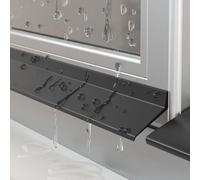 Barra protectora de goma, Self-Adhesive Rain Drip Guard Black 100-500cm Length 4.5-5.5cm Width(Black 5.5cm,150cm)