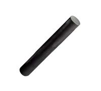 Barra redonda de plástico ABS, barra redonda de PEEK de 50 cm para modelos arquitectónicos en blanco y negro 12-40 mm (negro, 12 mm)