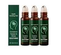 Barra Roll-on Floral para Migraña, Roll-on de Aceite Esencial para Migraña y Dolor de Cabeza con Menta Silvestre, Matricaria y Manzanilla - Aromaterapia para Alivio Refrescante (3pcs)