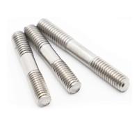 Barra roscada de acero inoxidable de doble rosca, Pernos prisioneros Varilla roscada de doble cabeza acero inoxidable M3 M4 M5 M6 M8 M10(60mm,M8 2pcs)