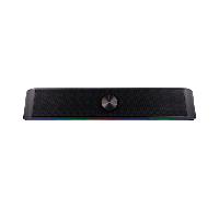 CoolBox DeepGaming Barra Sonido PC con Iluminación RGB R200B - Altavoces PC Gaming Estéreo 2.0, 6 W RMS, Entrada 3,5 mm Jack + Bluetooth 5.0, para PC, Ordenador Portátil, TV - Negro