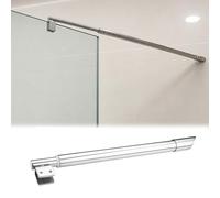 Barra Soporte Mampara Ducha Barra TelescóPica Soporte Mamparas Ducha con Soporte, Barra Estabilizadora Mamparas Cristal Sin Marco, Barra SujecióN Puertas Ducha(19mm Silver,800-1000mm)