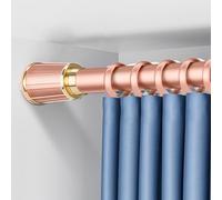 Barra telescópica ajustable de 50 a 400 cm, sin taladrar, de acero inoxidable, para ducha y ropa, extensible y giratoria, color rosa, perfecto para uso doméstico y baño