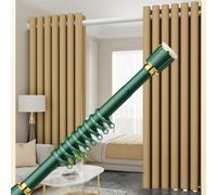 Barra telescópica ajustable para cortina de ducha, barra de tensión expandible, 0,4 m, 5 m, sin taladrar, uso en interiores y exteriores, color verde, tamaño 16,25 x 1,9 cm, diseño de fácil