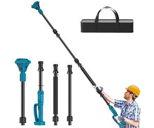 Barra telescópica de 2 m para podadora y tijeras de jardín, rotación de 180°, barra de extensión de aleación de aluminio con bolso, barra de extensión para batería Makita de 18 V (sin batería)