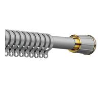 Barra Telescópica Extensible Hierro Anticorrosivo Decorativa Barra de Cortina de Ducha Sin Taladrar para Baño Dormitorio(Gray,0.4-0.550m/1.3-1.8ft)