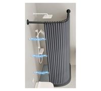 Barra telescópica for cortina de ducha, juego de cortinas de ducha ajustables con tira de bloqueo de agua, cortina de ducha plegable magnética resistente al agua for baño.(Gray,85-105cm*105-145cm)