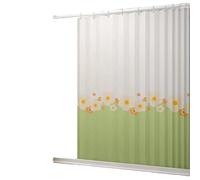 Barra Telescópica para Cortina De Ducha, Diseño Sin Perforaciones, Atracción Magnética De Tres Lados, con Cortina De Ducha, Tira Impermeable, Varios Tamaños, Ideal para Baño 1.5 * 2.0