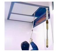 Barra telescópica para persianas, barra extra larga para parasol, persiana enrollable de metal portátil ajustable para escuela, tienda de ropa, dormitorio