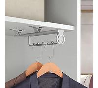 Barra telescópica para ropa ajustable Varilla de armario Perchero Colgador Extensible Percha Percha para pantalones para Armario para Ropa, Sujetadores, Ropa Interior, Calcetines, Corbatas, bufandas