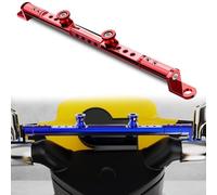 Barra transversal de palanca de equilibrio del amortiguador de dirección para motocicleta con soporte de teléfono GPS, pieza de repuesto compatible con motos de cross ATV (rojo)