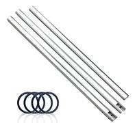 Barra Transversal de Tubo de Metal Inoxidable de 3 m para Sistema de Montaje en Pared de telón de Fondo de Estudio, Poste de Soporte