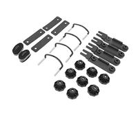 Barra Transversal para Portaequipajes de Aluminio, Kit de Montaje Universal para Montaje en Techo Juego de Barras Transversales Universales Tornillos en U Contratuerca Junta de Goma Techo Ligero Peque