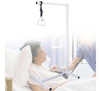 Barra trapecio ajustable de acero inoxidable para movilidad de cama y asistencia de transferencia en entornos hospitalarios