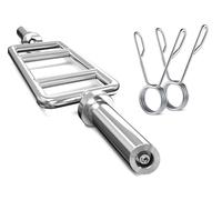 BARRA TRICIPITAL DE FITNESS 90 CM CON MUELLES PARA SUJECIÓN DE DISCOS