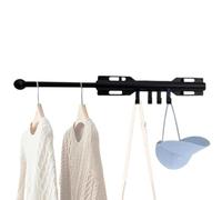 Barra Valet Para Armario Ropero,Extensor Ajustable Y Extraíble De Acero Al Carbono Con 4 Ganchos | Varillas de Armario Ajustables,Para Hogar Ropa Sombreros Exhibición Cocina Cuarto De Lavado Y