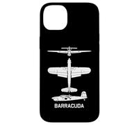 Barracuda British WW2 Torpedo Dive Bomber Avión Siluetas Carcasa para iPhone 14 Plus
