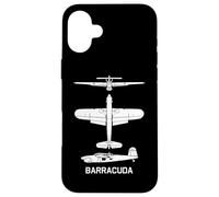 Barracuda British WW2 Torpedo Dive Bomber Avión Siluetas Carcasa para iPhone 16 Plus