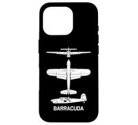 Barracuda British WW2 Torpedo Dive Bomber Avión Siluetas Carcasa para iPhone 16 Pro