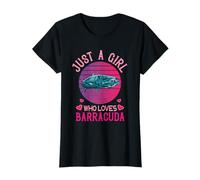 Barracuda Just A Girl Pescado de Agua Salada Barracuda Fish Lover Camiseta
