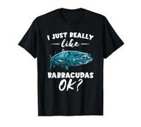 Barracuda Me Gusta Mucho el Agua Salada para Amantes de los Peces Barracuda Camiseta