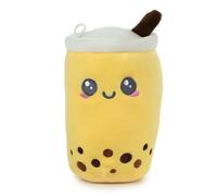BARRADO Peluche Bubble Tea Kawaii - Dos Tamaños 21cm o 17cm Elegir (Amarillo 21cm)